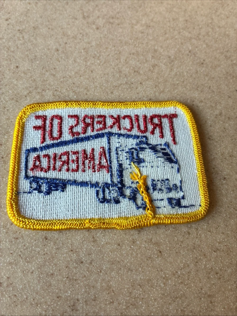 Truckers of America Embroidered Patch - Yellow Trim - Picture 3 of 3